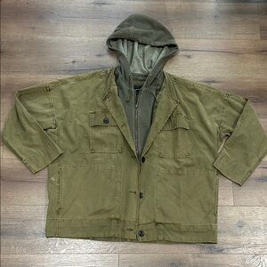 Lucky Brand Olive Green Men's Hooded Jacket ! XL